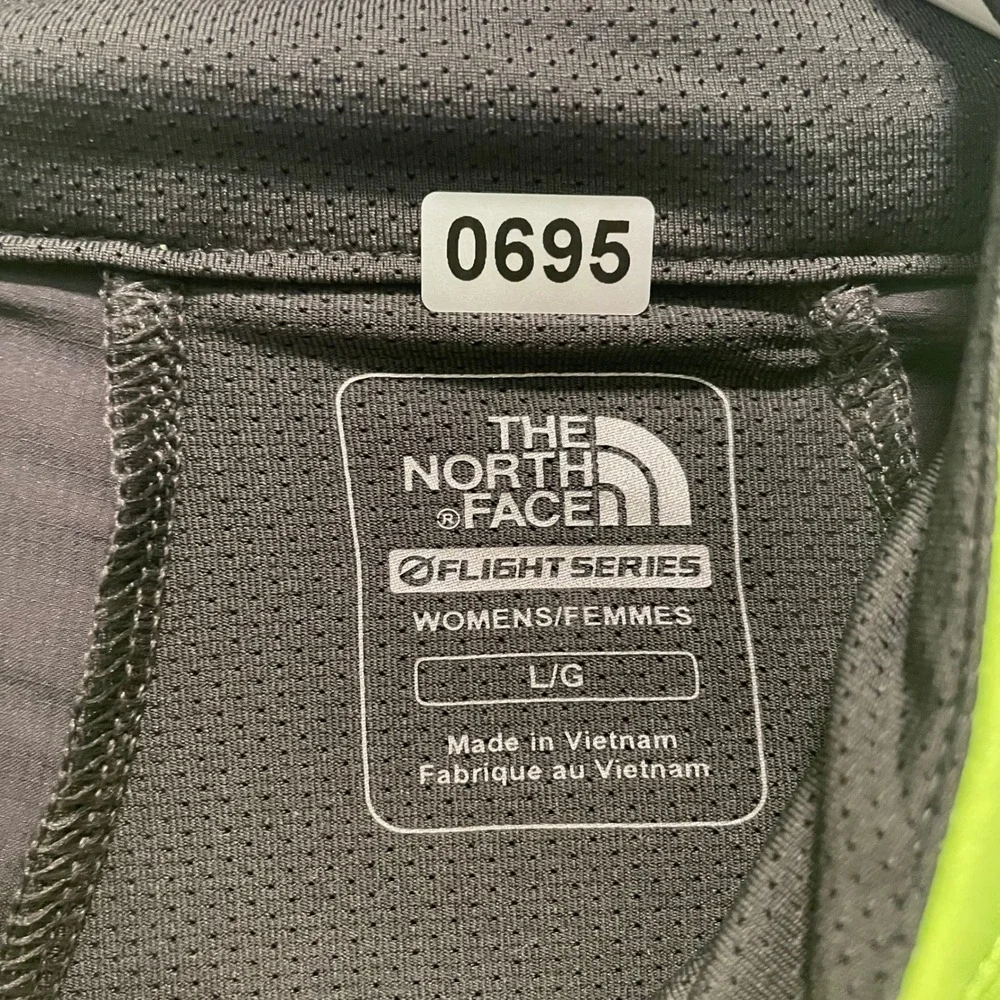 The North Face Flight Series Womens L Lime Green Black Running Jacket Full Zip